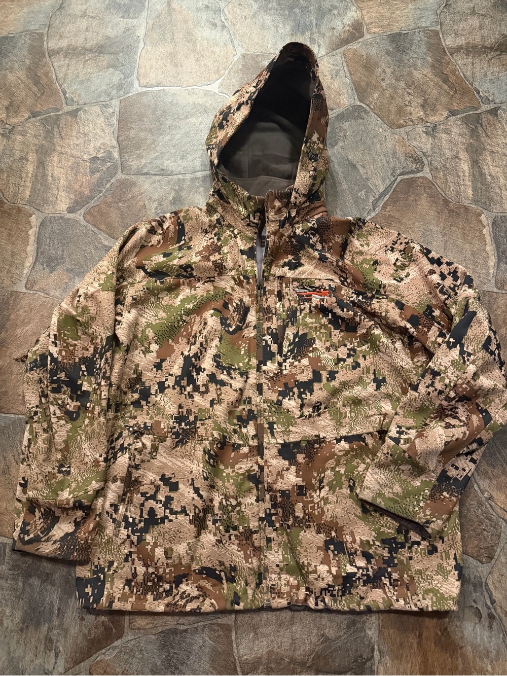 Sitka Jetstream Gore Optifade Camo Windstopper Hooded Hunting Jacket Mens 2XL